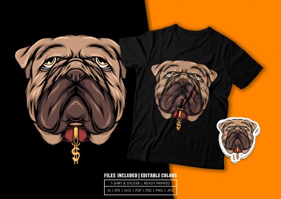 A Rich Bulldog Design for Premium Brand Graphics & Print Templates