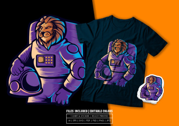 Astroking T-shirt Design for Graphics and Print Templates