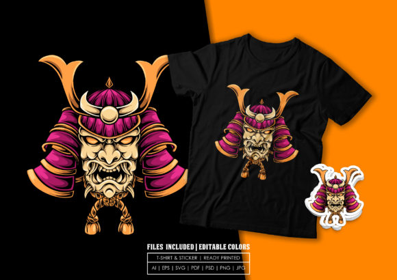 Evaluating the Demon Mask Design for T-shirt Graphics and Print Templates