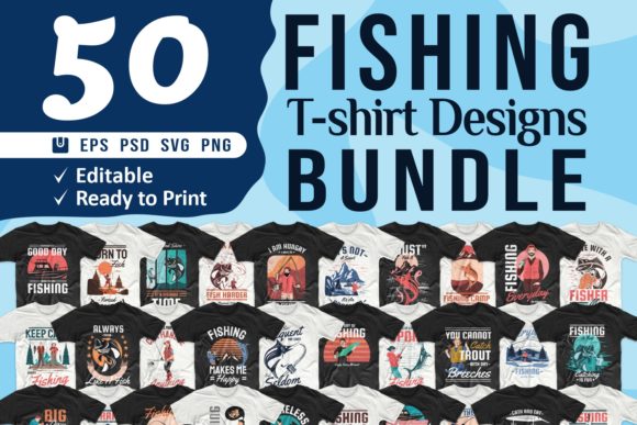 Fishing T-shirt Designs Bundle Vector Reviewed