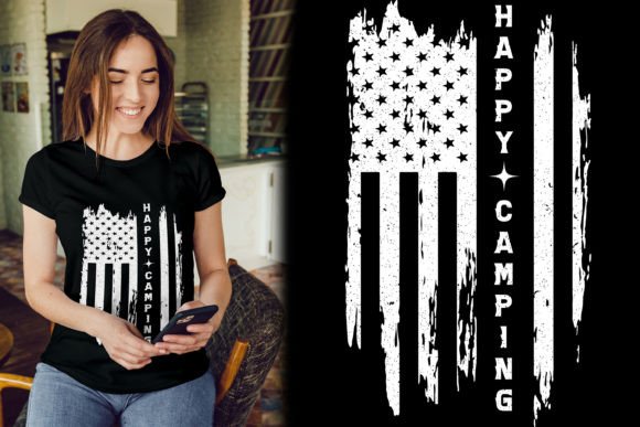 Happy Camping T-Shirt Graphics & Print Templates Review