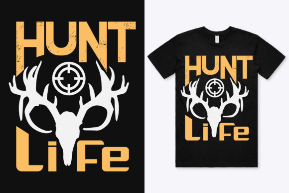 Hunt Life T-Shirt Design: A Versatile Graphic for Print Templates