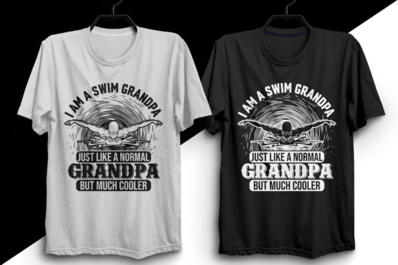 Swim T-Shirt Graphics as a Versatile Print Template Asset