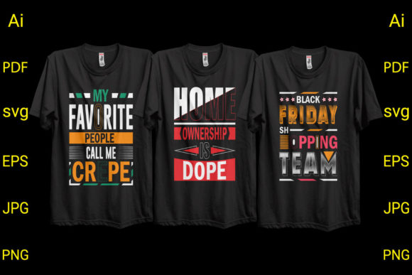 T-Shirt Design Bundle: Graphics & Print Templates