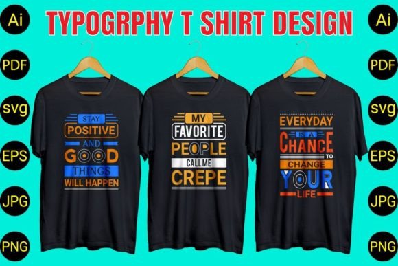 Typography T-Shirt Design: Print Templates for Brand Graphics